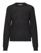 W. Merino Crew Designers Knitwear Jumpers Black HOLZWEILER