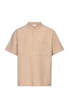 Nkmfaher Ss Shirt F Noos Tops Shirts Short-sleeved Shirts Beige Name It