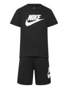 Nkn Club Tee & Short Set Sport Sets With Short-sleeved T-shirt Black Nike