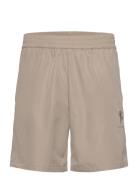 Relaxed Track Shorts Bottoms Shorts Sweat Shorts Beige Roots By Han Kjøbenhavn