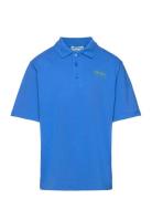 Short Sleeve Polo Tops T-shirts Polo Shirts Short-sleeved Polo Shirts Blue Kenzo