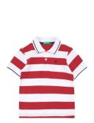 H/S Polo Shirt Tops T-shirts Polo Shirts Short-sleeved Polo Shirts Red United Colors Of Benetton