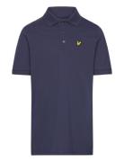 Plain Polo Shirt Tops T-shirts Polo Shirts Short-sleeved Polo Shirts Navy Lyle & Scott