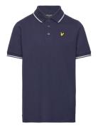 Tipped Polo Shirt Tops T-shirts Polo Shirts Short-sleeved Polo Shirts Blue Lyle & Scott