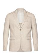 Hopper U Super Linen Blazer Designers Blazers Single Breasted Blazers Cream J. Lindeberg