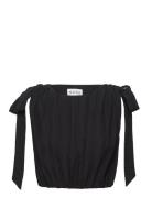 Kala Embroidered Cotton Cropped Top Tops Crop Tops Sleeveless Crop Tops Black Malina