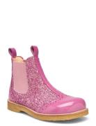 Booties - Flat - With Elastic Boots Støvler Pink ANGULUS