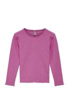 Kmgnella L/S O-Neck Top Jrs Tops T-shirts Long-sleeved T-Skjorte Pink Kids Only