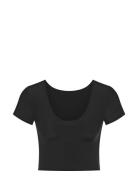 Sloggi Zero Feel 2.0 Crop Top Tops Crop Tops Short-sleeved Crop Tops Black Sloggi