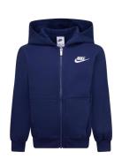 Nkn N Nsw Club Fleece Lbr Fz Tops Sweatshirts & Hoodies Hoodies Navy Nike