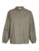 Mschjeovana Petronia Shirt Tops Shirts Long-sleeved Khaki Green MSCH Copenhagen