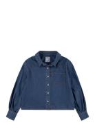 Levi's® Western Peasant Denim Shirt Tops Shirts Long-sleeved Shirts Blue Levi's