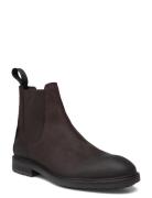 Booties - Flat - With Elastic Støvlet Chelsea Boot Brown ANGULUS