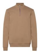 Onsconnor Reg 1/4 Zip Sweat Tops Sweatshirts & Hoodies Sweatshirts Brown ONLY & SONS