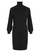 Viostria Roll Neck L/S Knit Dress - Noos Knælang Kjole Black Vila