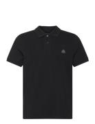 Everett Polo Tops Knitwear Short Sleeve Knitted Polos Black Moose Knuckles