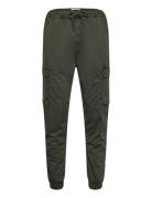 Tapered Fit Drawstri Bottoms Trousers Cargo Pants Khaki Green Original Penguin