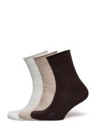 Lucretia Wola Sock 3 Pack Lingerie Socks Regular Socks Beige Becksöndergaard