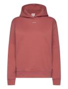 Nano Logo Reg Fleece Hoodie Tops Sweatshirts & Hoodies Hoodies Red Calvin Klein