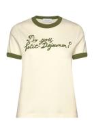 Monther Do You Petit Dej/ Gots Tops T-shirts & Tops Short-sleeved Cream Maison Labiche Paris