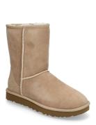 W Classic Short Ii Shoes Boots Ankle Boots Ankle Boots Flat Heel Beige UGG