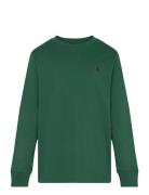 Cotton Jersey Long-Sleeve Tee Tops Sweatshirts & Hoodies Sweatshirts Green Ralph Lauren Kids