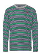 Lvb Levis Striped Thermal / Lvb Levis Striped Thermal Tops T-shirts Long-sleeved T-Skjorte Green Levi's