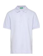 H/S Polo Shirt Tops T-shirts Polo Shirts Short-sleeved Polo Shirts White United Colors Of Benetton