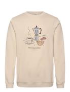 Sdmulder Tops Sweatshirts & Hoodies Sweatshirts Beige Solid