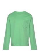 Pocket Longsleeve Tops T-shirts Long-sleeved T-Skjorte Green Tom Tailor