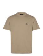 Cotton Jersey Frode Emb Logo Tee Tops T-Kortærmet Skjorte Beige Mads Nørgaard