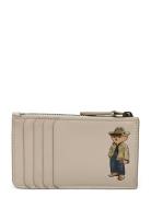 Polo Bear Leather Zip Card Case Bags Card Holders & Wallets Wallets Cream Polo Ralph Lauren