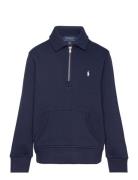 Fleece Quarter-Zip Pullover Tops Knitwear Pullovers Navy Ralph Lauren Kids