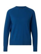 Freya Cotton/Cashmere Sweater Tops Knitwear Jumpers Blue Lexington Clothing