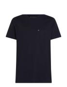 Essential Solid Pocket Tee Tops T-Kortærmet Skjorte Navy Tommy Hilfiger