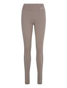 Hmlte Christel Seamless Mw Tights Sport Running-training Tights Seamless Tights Beige Hummel