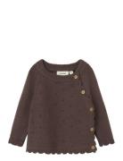 Nbflaguna Ls Wrap Knit Lil Tops Sweatshirts & Hoodies Sweatshirts Brown Lil'Atelier