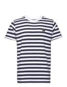 Basic Striped Tee Ss Tops T-Kortærmet Skjorte White Clean Cut Copenhagen