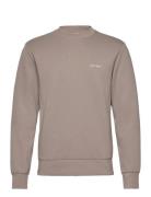 Micro Logo Repreve Sweatshirt Tops Sweatshirts & Hoodies Sweatshirts Beige Calvin Klein