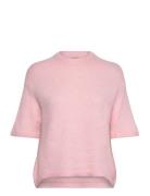 Knitted Top Tops T-shirts & Tops Short-sleeved Pink Gina Tricot