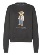 Polo Bear Fleece Crewneck Tops Sweatshirts & Hoodies Sweatshirts Grey Polo Ralph Lauren