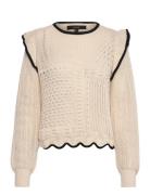 Vmmadelyn Ls O-Neck Short Pullover Tops Knitwear Jumpers Cream Vero Moda