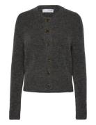 Slfsia Ras Ls Knit Cardigan Noos Tops Knitwear Cardigans Grey Selected Femme