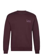 Wobbly Lee Sws Tops Sweatshirts & Hoodies Sweatshirts Burgundy Lee Jeans