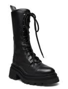 Ride Semy-Shiny Calfskin Shoes Boots Ankle Boots Laced Boots Black Zadig & Voltaire