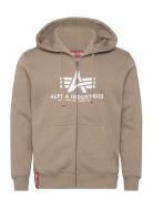 Basic Zip Hoodie Designers Sweatshirts & Hoodies Hoodies Beige Alpha Industries