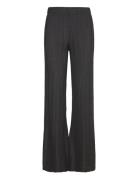 Elasticated Straight Long Pants, 22 Bottoms Trousers Straight Leg Black STINE GOYA