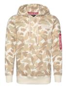 Back Print Hoody Camo Designers Sweatshirts & Hoodies Hoodies Beige Alpha Industries