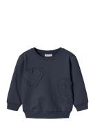 Nmfnala Nreg Sweat Bru Tops Sweatshirts & Hoodies Sweatshirts Navy Name It