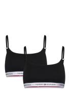 2 Pack Bralette Lingerie Bras & Tops Soft Bras Bralette Black Tommy Hilfiger